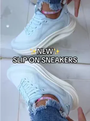 Baby blue sneakers that you can just slip your foot into 💯 #slipinsneakers #allswifit #comfysneakers #walkingshoes #dealsforyoudays @ALLSWIFIT 