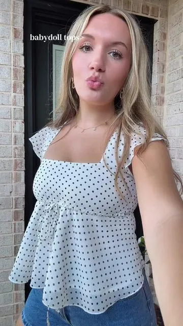 No bc watching this back and seeing the fly on my leg 😭😭 this top is sooo cute though wearing a size small! #womensfashion #clothing #babydolltop #outfit #ootd 