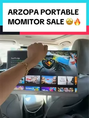 This’ll keep them quiet and entertained on road trips #portablemonitor #dualmonitor #summervibes #dealsforyoudays #tiktokshopcreatorpicks 
