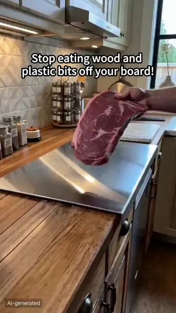This stainless steel board has become the primary work surface in my kitchen. It's huge, hygienic, and perfect for food prep. #stainless#KitchenHacks#kitchengadgetssteel#foodprep#tiktokshopcybermonday