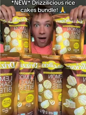 Drizzilicious lemon cake bites w/ 6 big bags! 😋 #drizzilicious #drizziliciousricecakes #ricecakes #snacks #dealsforyoudays 