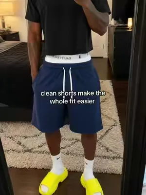 this is the type of pair you don’t have to overthink #sweatshorts #cleanfit #mensfashion #baggyshorts #streetwear 
