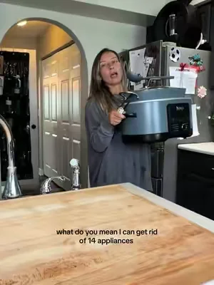 The amount of cabinet and pantry space I’m saving with a 14 in 1 🤯 #momofmany  #largefamily  #multicooker  #ninjapossiblecooker  #dealsforyoudays 
