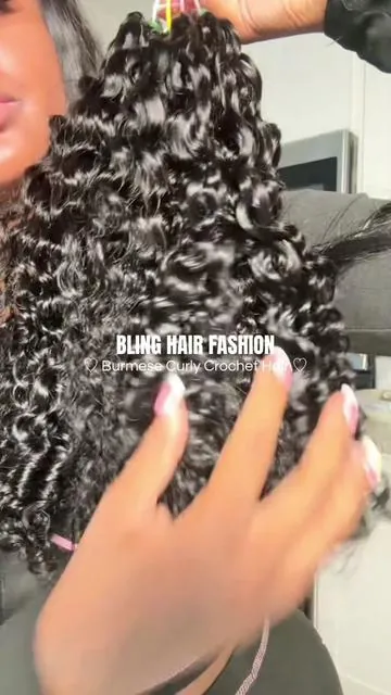 I see why Burmese Curly has the girlies in a chokehold 😍😍 #burmesecurly #crochethair #curlyhair #fyp #foryoupage 
