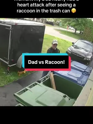 That raccoon was living the good life 😅👏 #eufy #caughtoncamera #racoon #dad #funny 