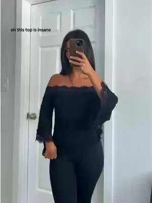 Yeah this off the shoulder mid sleeve top is going to be a new staple in my closet