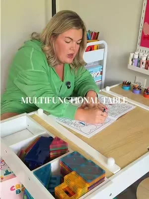 A multifunctional table that acts as an art table AND a Lego table? Yes please. #playroomfurniture #arttable #kidstable #kidsfurniture #multifunctionaltable @US TOPWIN DIRECT 