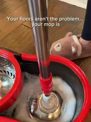 Cleaner floors starts with a mop that does the hard part for you 🧼 This spin mop and bucket set makes everyday floor cleaning feel way less messy. The 360° rotating mop head helps reach around corners, under furniture, and along baseboards, while the wringer bucket helps remove extra water without bending down or touching the mop head. It comes with replacement microfiber mop heads, so it’s easy to keep up with regular cleaning around the house. #spinmop #mopandbucket #floorcleaning #cleaningtok #homecleaning spin mop spin mop and bucket mop and bucket set microfiber mop floor mop floor cleaning mop hands free mop wringer bucket mop mop with bucket