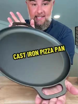 Great deal on this cast iron pizza pan #castironcooking #campingcooking #castironpizza #castironpan #tiktokshopcreatorpicks 