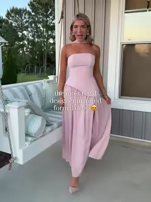 SO boujee and elegant! Perfect for a formal wedding or event!😍🌷Truly looks and feels designer! @ciderusa never misses! Wearing size S and I'm 5'9! #weddingguestdress #formaldress #boujeeonabudget #formalwedding #lookforless 