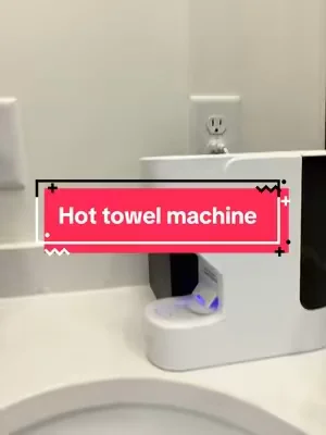 I’m hooked 😫 #hottowelmachine #toweldispenser #hottowel #facetowel 