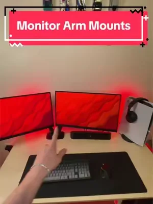 Every setup needs this #flowliftpro #monitorarms #huanuo #dealsforyoudays #monitormounts 