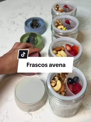 Envases de vidrio para preparar tu desayuno. @Soligt official @AuroraTaylor #desayunolisto #avenanocturna #dealsforyoudays 