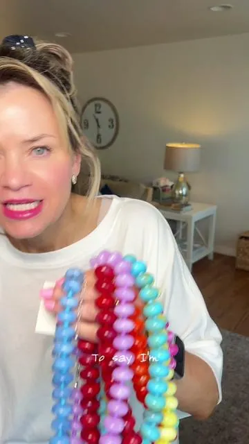 Affordable Beaded Statement Necklaces. They elevate ever outfit🥰 I may or may not be obsessed with them!! #beadedjewelry #beadednecklace #fashion #summerwins #dealsforyoudays 