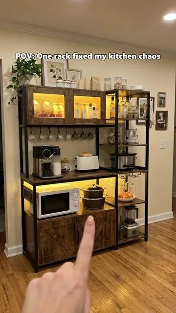The rack replaced half my kitchen #furniture #homedecor #cabinet #kitchen #decor 