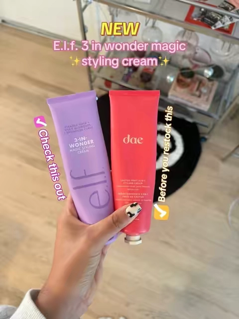 This under-$20 hair duo deserves way more hype 👏 The styling cream and wand are perfect for sleek buns, slick backs, curls, and taming stubborn flyaways. If you've been eyeing the cactus styling cream, don't sleep on this set! @elfhaircare @e.l.f. Cosmetics  #elfcosmetics #slickback #hairproductreview #eyeslipsface #tiktokshopdealsforyoudays