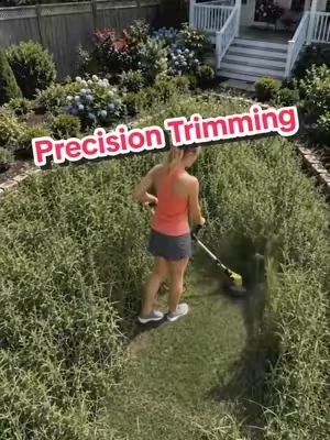 Tired of stopping repeatedly to refill lines? This smart trimmer comes with an auto line refilling system for continuous work. The cordless lithium battery allows free movement, and its lightweight body works well on large lawns and narrow corners. It greatly simplifies your gardening work. #summervibes #clean #tiktokshop #fyp #trimmer 