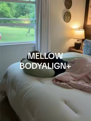 A pillow MADE for rainy days ☔️💧 #mellowsleep #bodyalignpillow #bodyalignplus #sidesleeper #anxiousgirl 