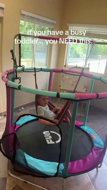 I swear this trampoline has paid for itself in saved sanity. 😂 My boys play on it every single day, and the attachments keep them entertained so much longer than a regular trampoline. They climb, swing, bounce, and burn SO much energy without leaving the house. One of our best toddler purchases, hands down. 🙌 #Playroom #ToddlerActivities #BoyMom #ToddlerMom #IndoorPlay     @MEXS Bag-US  
