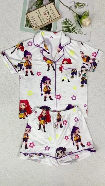 Cuteness level instantly doubled 🥹💖#kidsfashion #kidspajamas #cartoonpajamas #matchingset #kidsstyle  