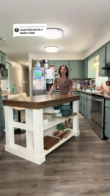 Replying to @destynn00 #kitchenisland #kitchenupgrade #cookingprepspace #functionalfurniture #cozyhomeupgrades