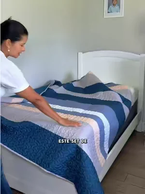 Respuesta a @Moreno hermoso edredón diseño rayado casual suave y fresco #edredon #comforterset #tiktokshopcreatorpick #dealsforyoudays #summerwins @whale flotilla 