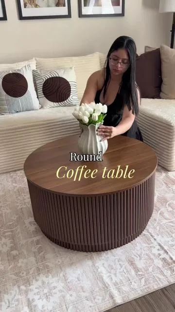Mesa de centro con storage 🪵✨#coffeetable #livingroomdecor #DealsforYouDays #homedecor #cozyhome @giratreestore 