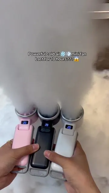 New and improved air conditioning fan!! A must have if you are going somewhere hot this summer! #minifan #turbofan #summeressentials #portable #tiktokmademebuyit