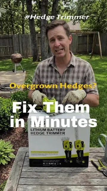 PROFESSIONAL HEDGE RESULTS WITHOUT PAYING A LANDSCAPER#DealsForYouDays #TikTokShopDealsforYouDays #yardwork #hedgetrimmer #prune 