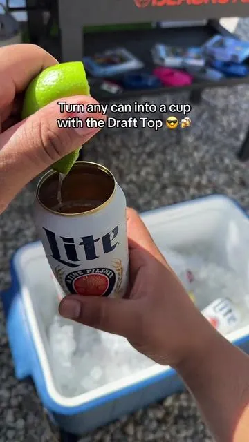Turn any can into a Cup 😎🍻 #drinks #cerveza #drafttop #millerlite 