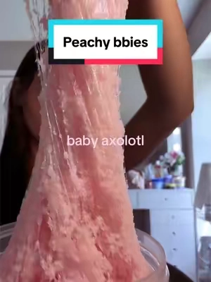 so nice #peachybbies #peachybbiesslime #asmrsounds #peachybbiesreview #babyaxolotl 