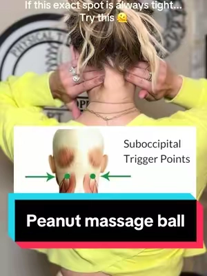 If you’re constantly rubbing the base of your skull, you don't need a massage... you need a suboccipital release. 🛑 That deep, stubborn tightness at the top of your neck is usually your suboccipital muscles begging for a break (especially if you stare at a screen all day). This peanut massage ball mimics a therapist's thumbs perfectly. You literally just lay on it, breathe, and let gravity melt the tension away. #neckpainrelief #suboccipitalrelease #peanutmassageball #headacherelief #myofascialrelease 