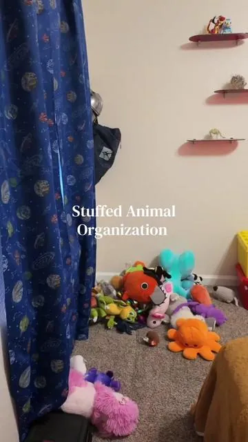 Anyone else’s kids have a stuffie obsession? 🫣 #stuffedanimalstorage #stuffedanimals #organization #kidsroom #tiktokshop 