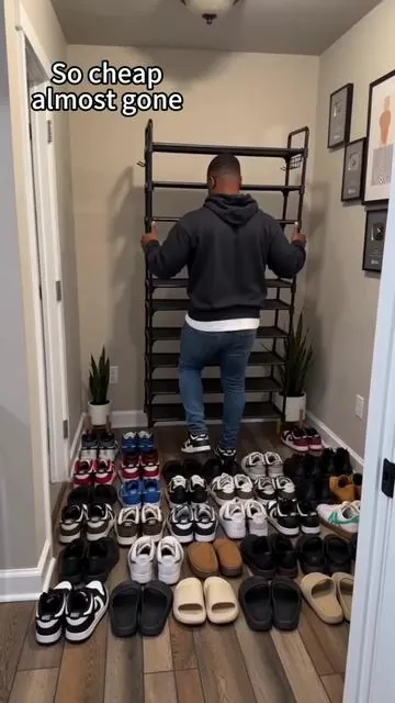 10 tiers shoe rack. #shoes #tennisshoes #shoerack  #organize #kitsure 