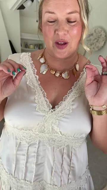 This Florboom boho lace mini slip dress is giving effortless summer style. The flowy babydoll fit, lace trim details, and flattering V-neck make it perfect for country concerts, beach vacations, date nights, and layering with your favorite boots or denim jacket. Lightweight, comfortable, and easy to style for every season. @Florboom #dealsforyoudays  #BohoDress #CountryConcertOutfit #VacationOutfit #BabydollDress