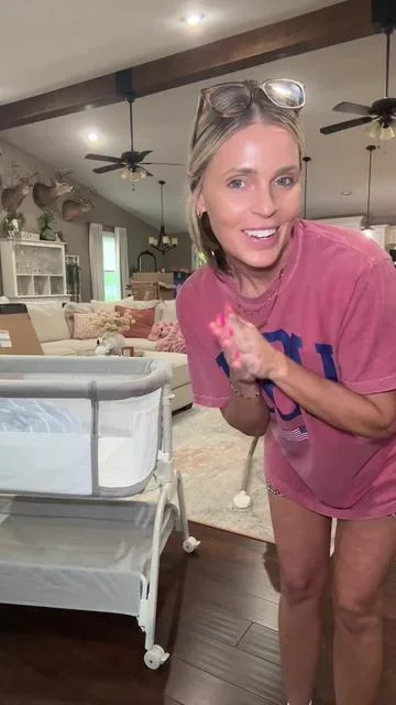 Gearing up for these sweet grandbabies and doing this awesome bassinet that is just perfect!!! #nurserymusthaves #bassinet #babymusthaves  #babymusthaveproducts 