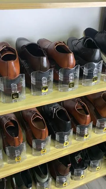 These shoe organizers freed up so much closet space and made everything look neat and pretty – I'm totally obsessed. Tap the link to get yours, and comment how many pairs of shoes you own! 👠#shoestorage #shoerack #shoeorganizer 