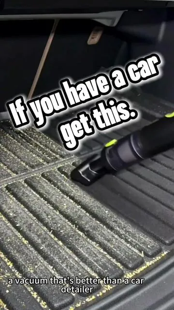 Tired of crumbs, dust and debris all over your beloved ride? This mini car vacuum has strong suction to clean seats and gaps effortlessly, compact and easy to store inside your car. #caraccessories #carcleaning #carhacks #musthaveforcar #dealsforyoudays 