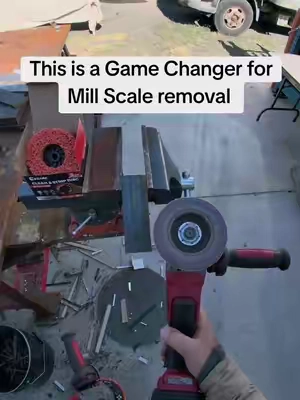 These EZARC clean and strip discs are the fastest way to remove mill scale that I've ever seen. try them out!#welding #fabrication #DIY #DealsforYouDays #tiktokshopsummersale 