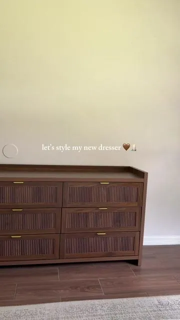 Dresser Styling 🤎✨ | follow for more #homedecor #tiktokshop #beddingdecor #homeinspo #furniture 