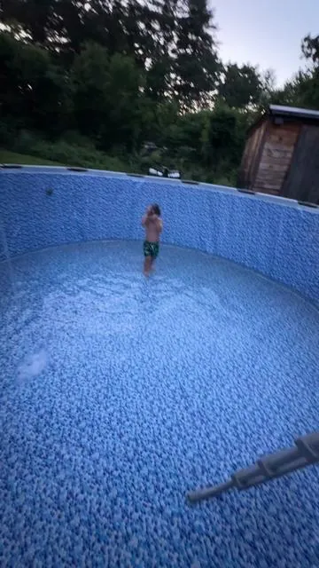 After years of my husband telling me we weren't getting an above-ground pool... I finally stopped asking. Now our backyard feels like our own little vacation. We are officially ready for summer, and I honestly don't know who's more excited... me, the kids, or even my husband. The pool fountain and swim-up table were little add-ons that made it feel even more like a resort. #pool #heatwave #bestway #poolaccessories#abovegroundpool  