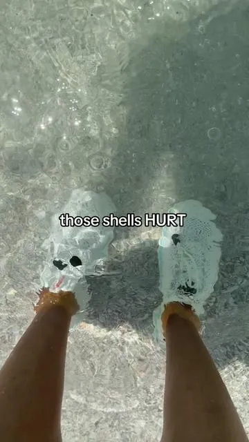 the shells TORE UP my bare feet but with these beach shoes I felt nothing  #beachshoes #watershoes #dealsforyoudays 