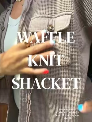 @CHOUYATOU waffle knit button down in the color brown. Runs oversized Perfect transition piece from summer to fall! Definitely a go to staple to have that can be worn with anything! #waffleknit #buttondown #shacket #shacketstyle #comfycozy