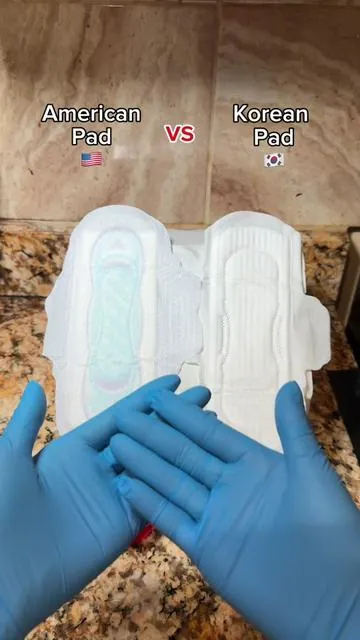American period pad vs Korean period pad 🇺🇸🇰🇷 #koreanpads #OrganicPads #MicroplasticFree #INERTIA #dealsforyoudays @INERTIA US 