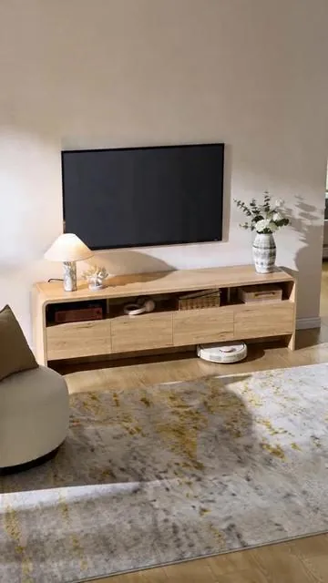 POV: Your living room just got a glow-up 🌟 This curved TV stand has *so* much storage & looks *chef's kiss* ✨ #DealsforYouDays #LivingRoomGoals #TVStandEssentials #HomeDecor #TikTokMadeMeBuyIt