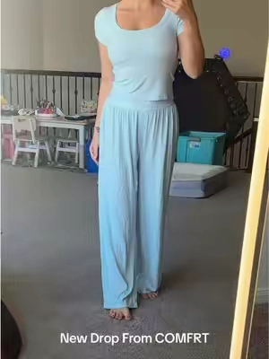 NEW COMFRT!!  I ordered one of each to see if I liked it but I ended up loving it so I’ll def order more while it’s still new and sizes are in stock 👀 wearing size small #comfrt #comfrtclothing #loungewear #womensfashion #clothing 