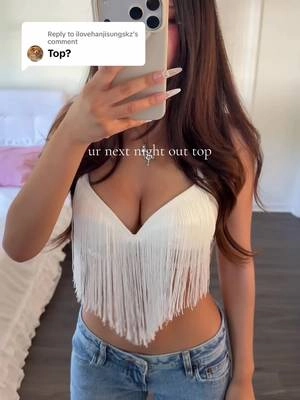 Replying to @ilovehanjisungskz Obsesseddddd #goingoutoutfit#fringeruffletop#festivalwear#tropicalvacationclothes#summerfashioninspo
