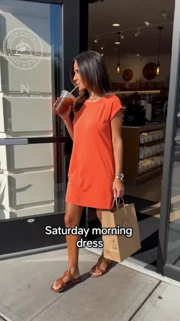 Low effort but super cute, one piece outfit saves your time #loweffort #onepiecedress #SummerEssentials #casualchic #easyoutfits 