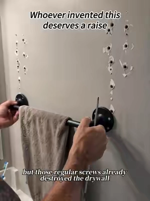 No extra hole prep needed. Just screw in the anchors, walls remain intact with secure, long-term fixation.#drywall #dealsforyoudays #tiktokshopdealsforyoudays #tools #fyp 