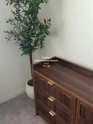 this dresser is perfffect ✨ #tiktokshopsummersale #tiktokshopbacktoschool #browndresser #dresser #bedroomdresser 
